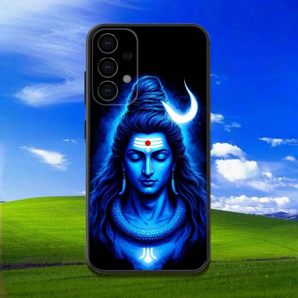 Phone Case For Samsung Galaxy A13,A21s,A22,A31,A32,A52,A53,A71,A80,Lord Shiva Mahadev Soft Black Shell