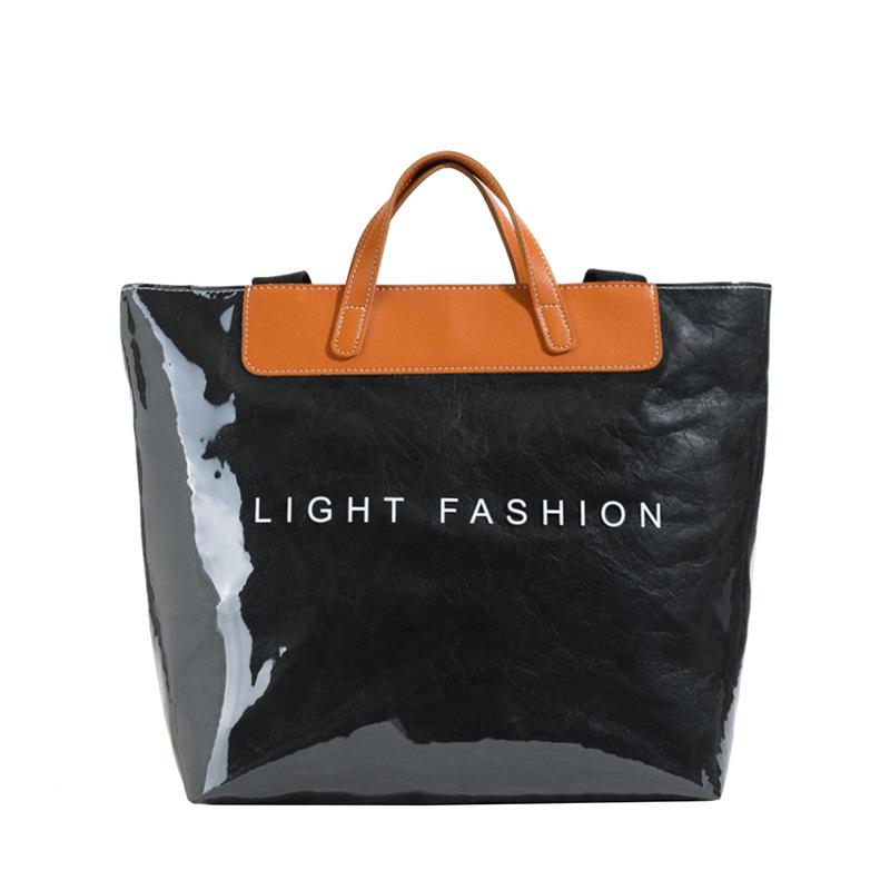 Fashionable Commuting Large-capacity Kraft Paper Handbag Shopping Bag