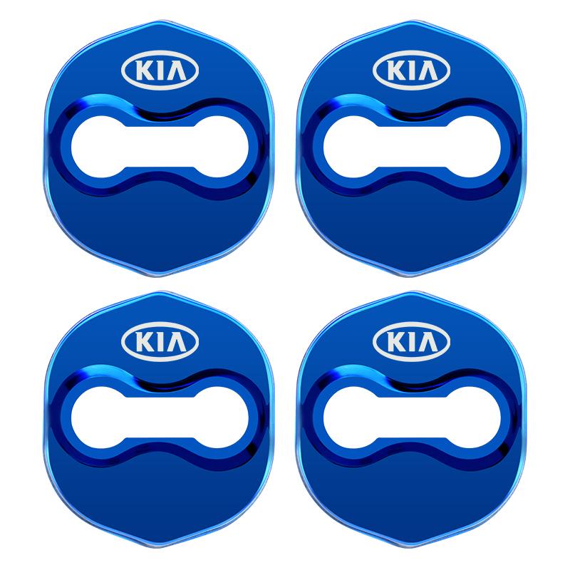 4 Stück 3 Typen Für Kia Rio Ceed Sportage Cerato Soul Autotür-Schlossabdeckung Aufkleber Metall-Emblem Abziehbild Auto-Tür-Styling