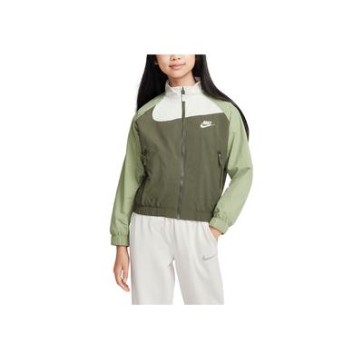 Jacket Comfortable Soft Minimalist Long Sleeve Kids Jackets Khaki FN9134-325