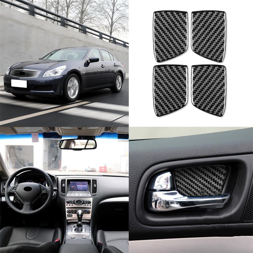 Carbonfaser-Look Auto Innen Türgriff Abdeckung Zierleiste Für Infiniti G37 2007-2013