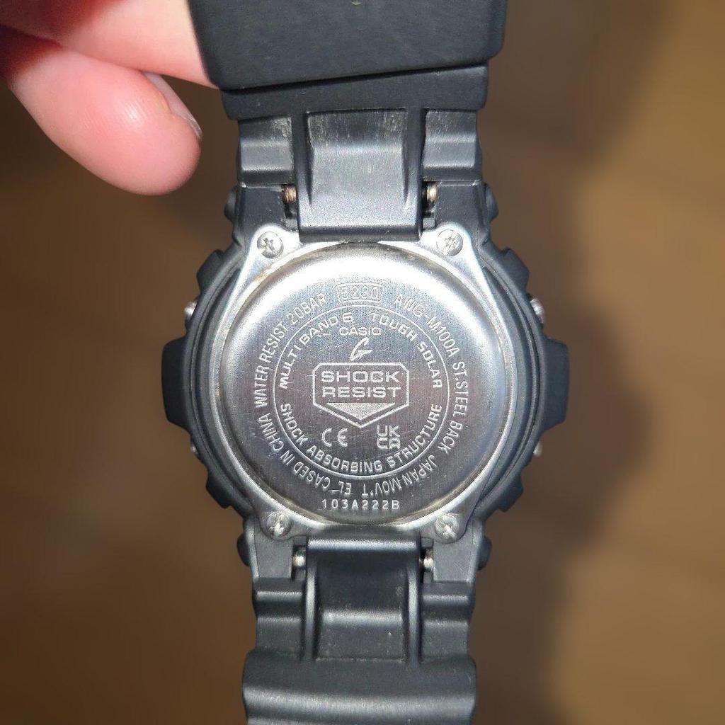 Used CASIO G-SHOCK AWG-M100A Radio Solar