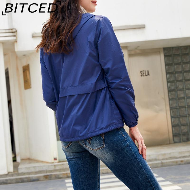 BITCED Hooded Outdoor Raincoat - Short Trench-Style Cardigan Jacket