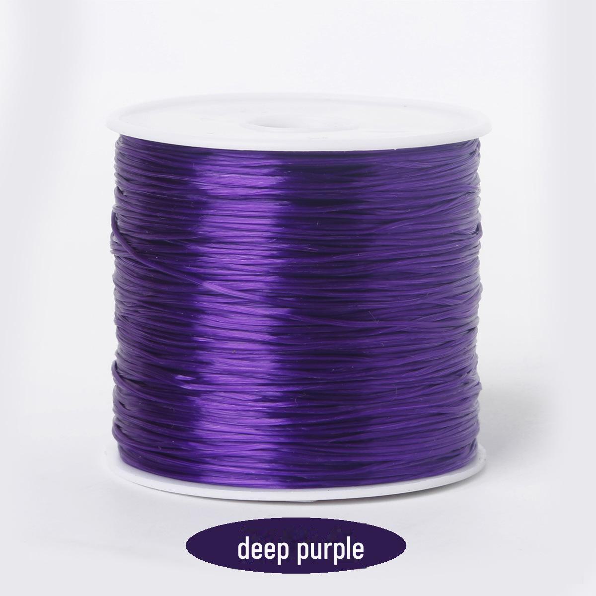 

46 м 0,7 мм плоская эластичная проволока для самодельных буддийских браслетов из бисера темно-фиолетового