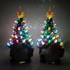 Lighted Christmas Gnome Tree 6" Resin Faceless Old Man Christmas Tree with Multicolored Lights