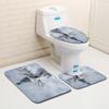 Christmas Bathroom Floor Mat Toilet Three-Piece Set