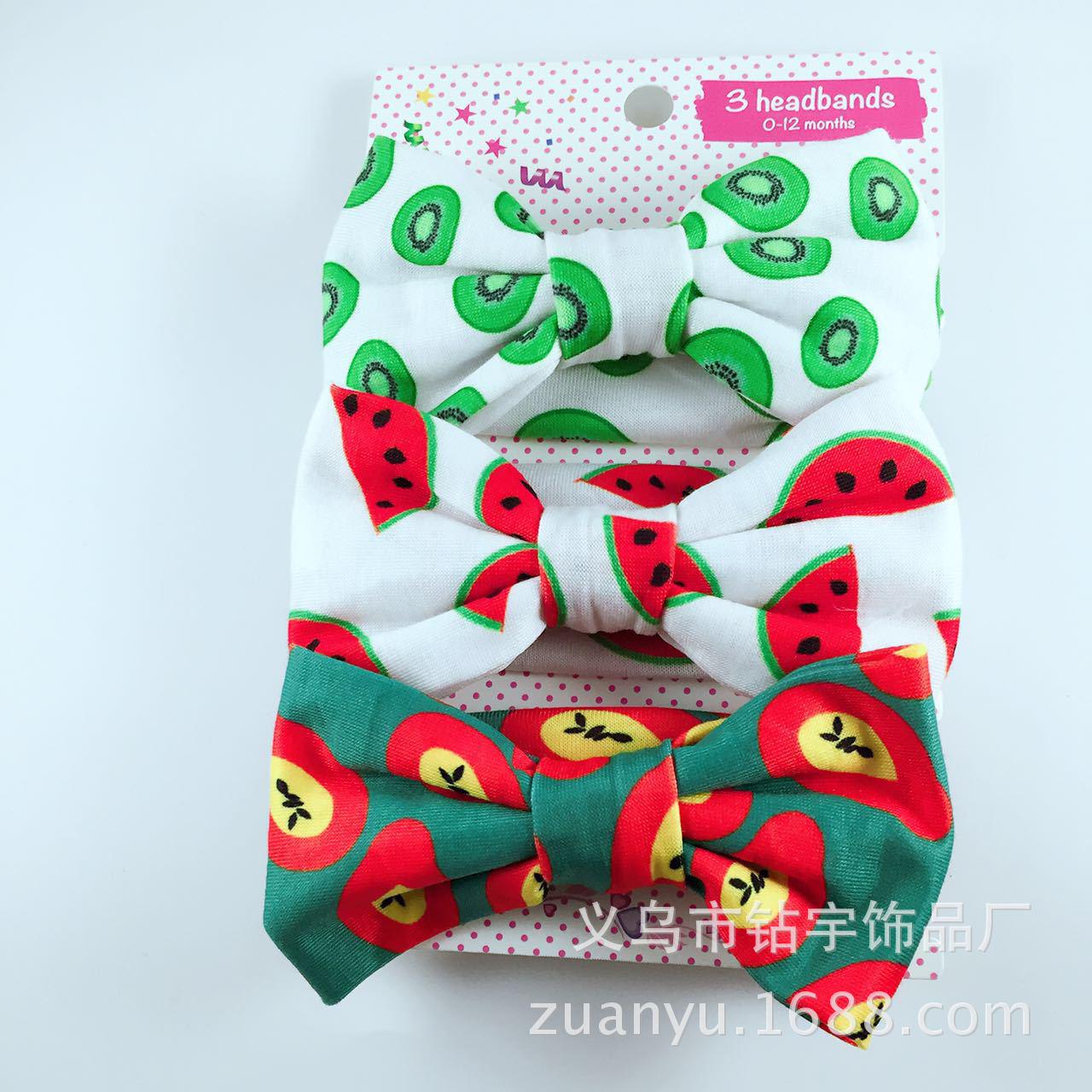 

3 шт./компл., милая повязка на голову с бантом для маленьких девочек, эластичная повязка для волос для новорожденных style 2