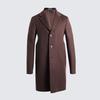 VICUTU Men's Lamb Wool Mid-length Overcoat