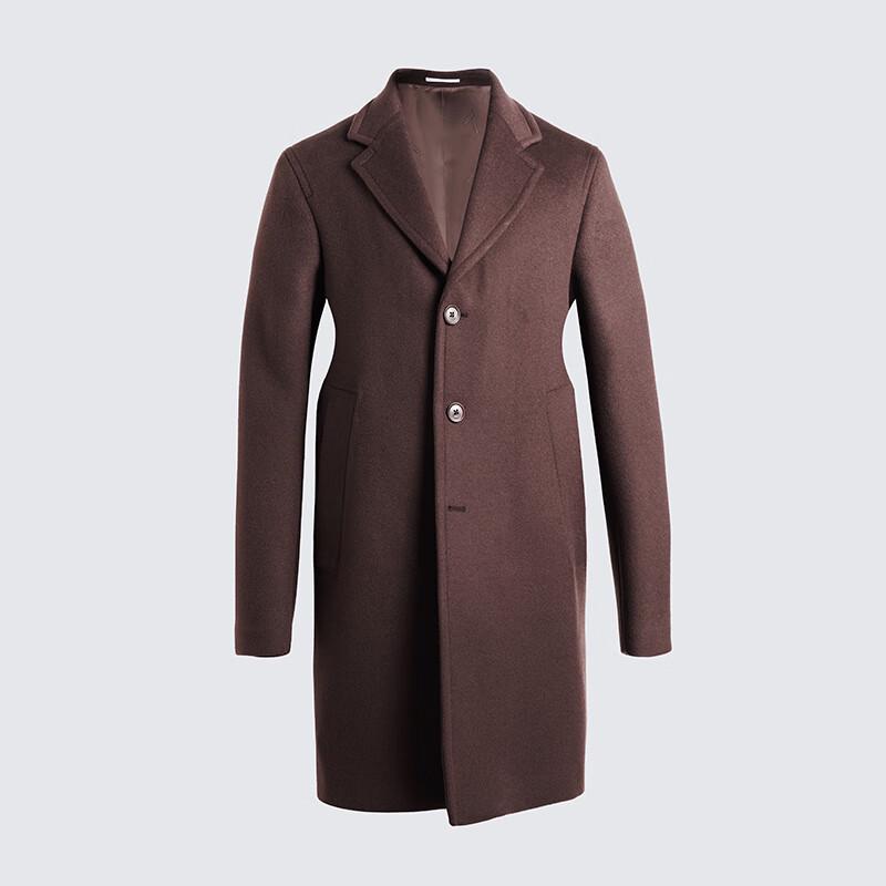 VICUTU Men's Lamb Wool Mid-length Overcoat