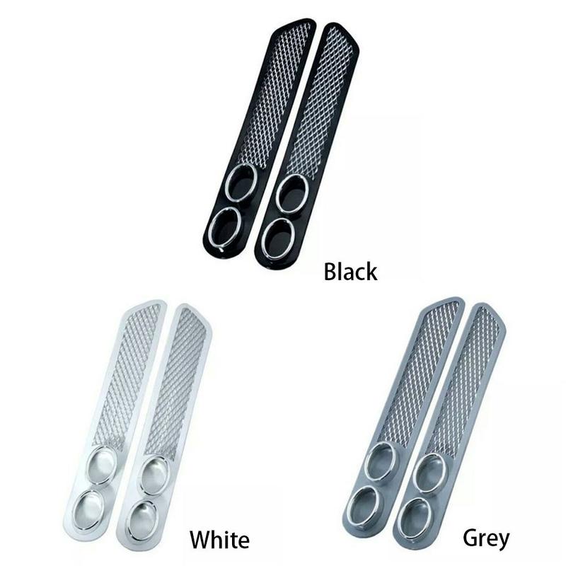 2 Peças/Conjunto Universal Carro Auto Estilo Grade Decorativa Falsa Saída de Ar Tubo Silenciador de Escape Fita Adesiva Modificação de Carro