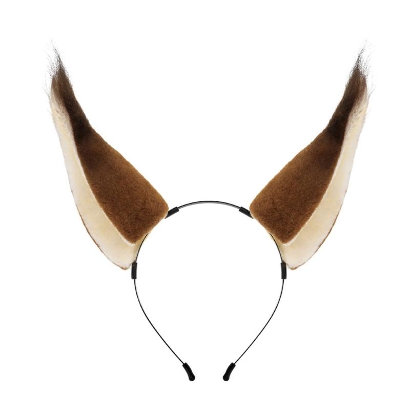 Squirrel Ear Hairhoop for Cosplay Party Plush Animal Ear Hairband Anime Costume Accessory Halloween Dressingup Props 1
