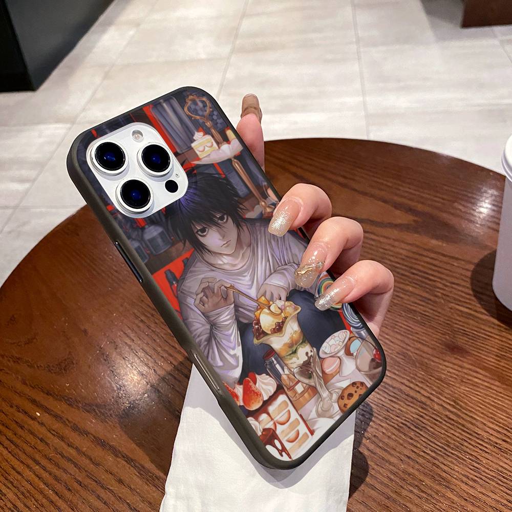 Death Note Anime Phone Case Corrugated Pattern Phone Case For iPhone 17 Air 16 15 14 13 12 11 Plus Pro Max Shockprooof Cover