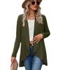 Autumn Winter Women Loose Knit Cardigan Long Sleeve Solid Color European American Style