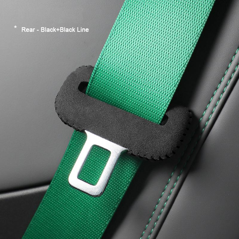 For BYD ZEEKR 001 7X Xpeng P7 Tesla Modle 3 Y New Energy Vehicle, A lcantara Automobile Front Rear Seat Belt Protectors Cover