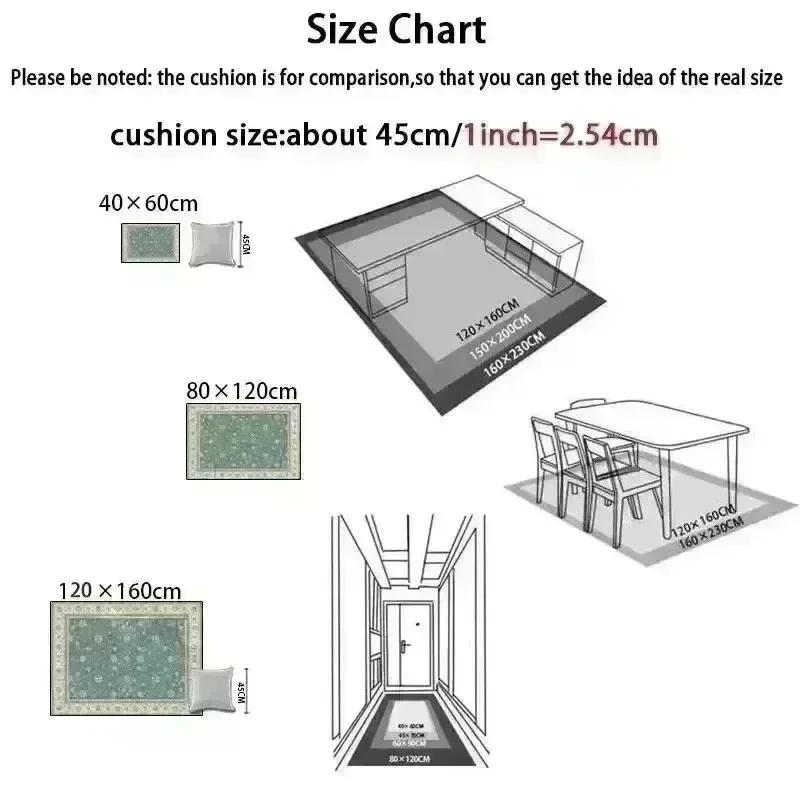 Amerikanischer Türkei Stil Retro Teppich Wohnzimmer Sofa Schlafzimmer Arbeitszimmer Küche Eingang Läufer Rutschfest Leichter Luxus Heimdekor Matte