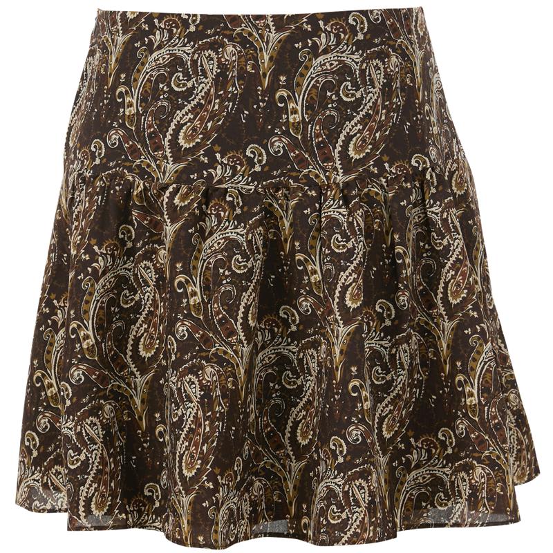 Women s Retro Printed High-Waist A-Line Mini Skirt S