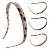 Headband Leopard Print Resin Headband with Anti-Slip Teeth Retro Tortoise Shell