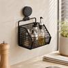 Suction Cup Storage Basket for Kitchen - No Drilling Wall Mounted Single