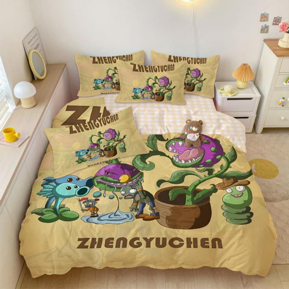 Zombie Games Duvet Cover pillowcase Bedding Bedroom Decoration Children Gift adult Single Double bed Large SizeZip Duvet Cover