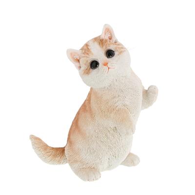 Benny's Cat Figurine, Cute Cat Decorative Object, Made of Polyresin, Munchkin, Cream, Gift, Present
