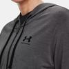 Under Armour Sweat-shirt à capuche zippé intégral solide Vêtements d'extérieur pour femmes Noir 1369853-010