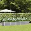 Planter Light Grey 400 X 80 X 45 Cm Steel