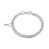 Curb Kubanische Gliederkette Armband für Männer Frauen Paare Edelstahl Armbänder 3mm bis 11mm für Freund Ehemänner