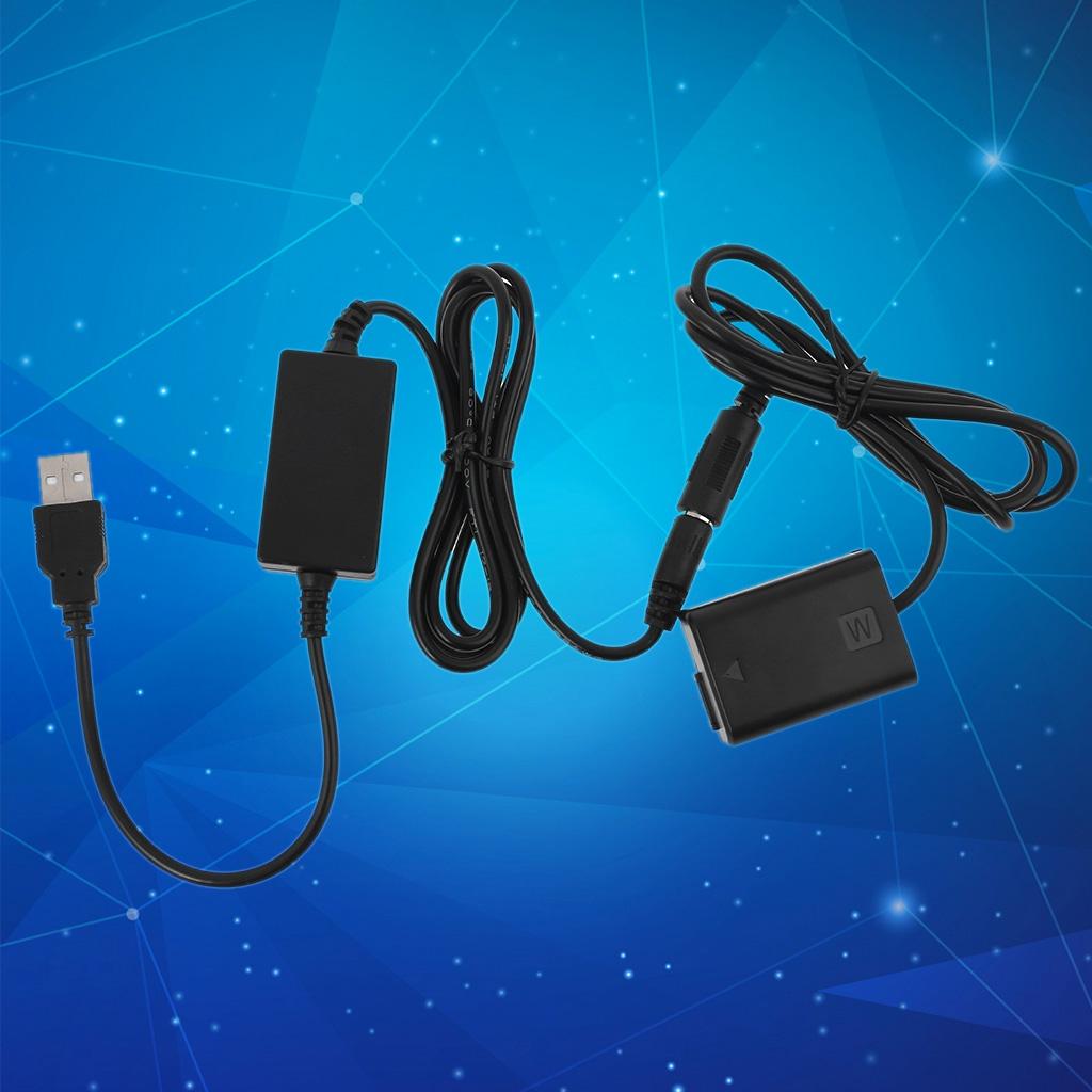 2A  USB to NP-FW50 Power Adapter Dummy Battery for  A7 A7R A7S A7II A7RII