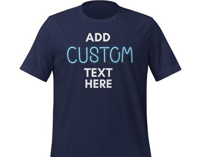 Design Your Own Custom Text T-and Kids Tshirt: Personalized Tee