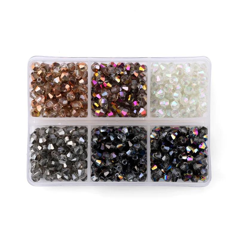 600pcs/lot 4mm Plated Color 5238 Bicone Beads Loose Spacer Beads Austria Jewelry Beads for Sewing Diy Supplies Jewelry Making