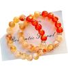 Vintage 10mm Honigmilch-Abdeckung Natürliches Gelbes Turmkristall Chalcedon Armband Armband