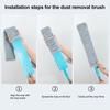 Retractable Gap Dust Cleaning Tool with 2 Microfiber Clothes Long Handle Flat Duster Flexible Dusting Accessory