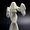 Creative 3d Printing Horror Ghost Girl Statue White Dress Ghost Styling Halloween Party Home Office Desktop Decoration Ornaments