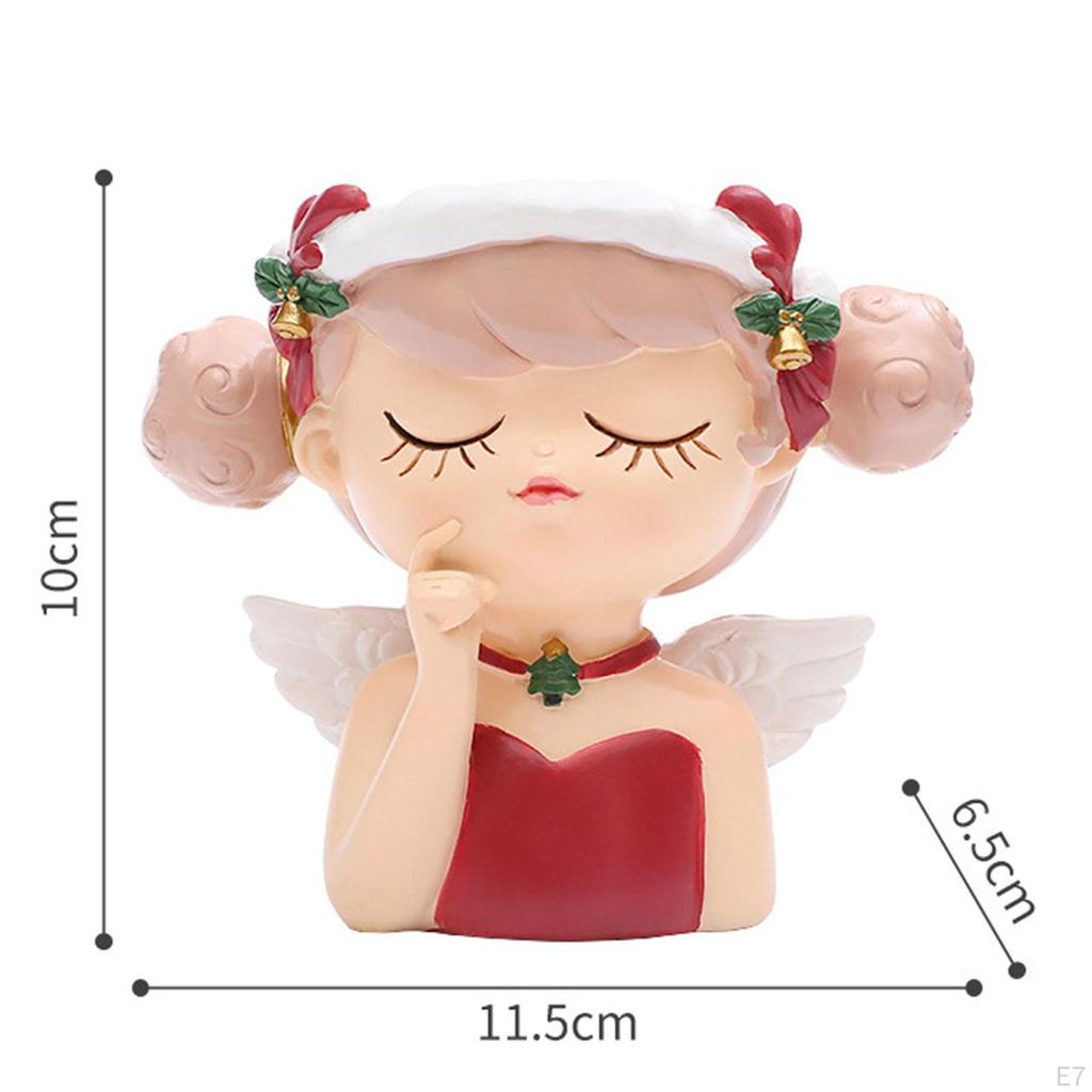 Elf Girl Flower Pot Plant Anti Slip Desktop Ornaments Resin Planters Bonsai for Office Desk