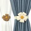 Pack of 2 Floral Elastic Curtain Tiebacks Adjustable Strap Window Drape Holdbacks for Children Room Home Office Decors