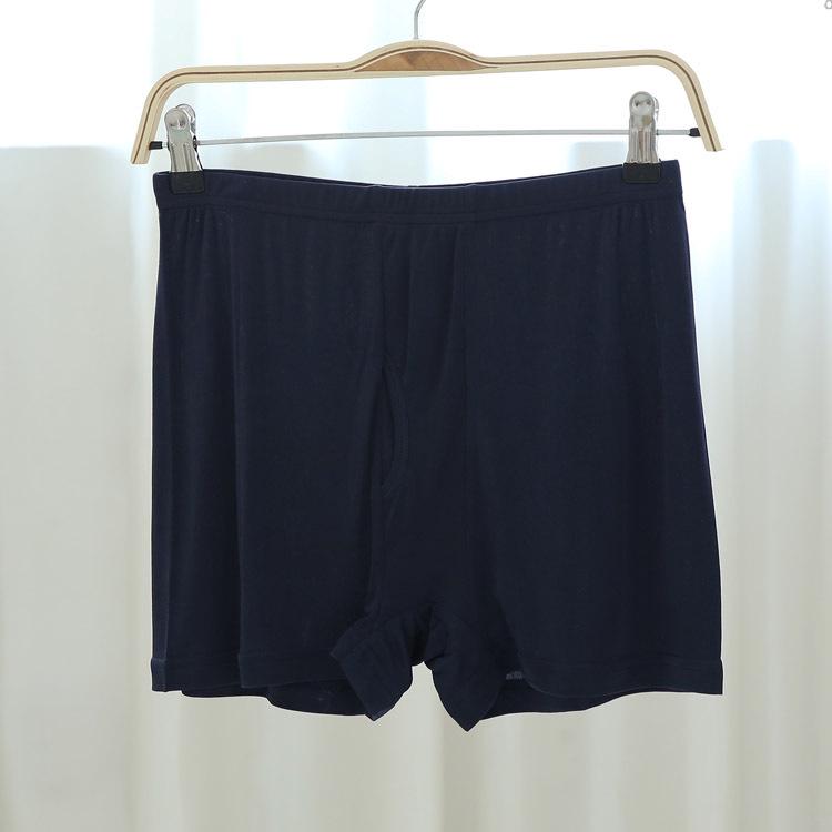 

Роскошные мужские бесшовные боксеры-брифы больших размеров из шелка - Дышащие шорты из шелка тутового дерева L темно-синий