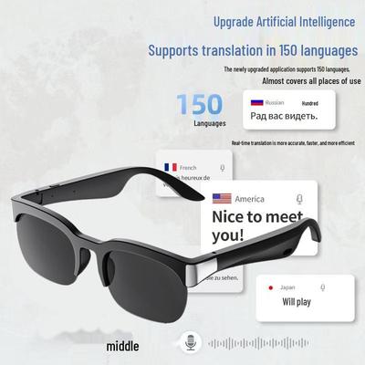 KI-Intelligente Audiobrille: Bluetooth 6.0, Radfahren, Photochrome, Blaulichtfilternde Kopfhörer für Reisen