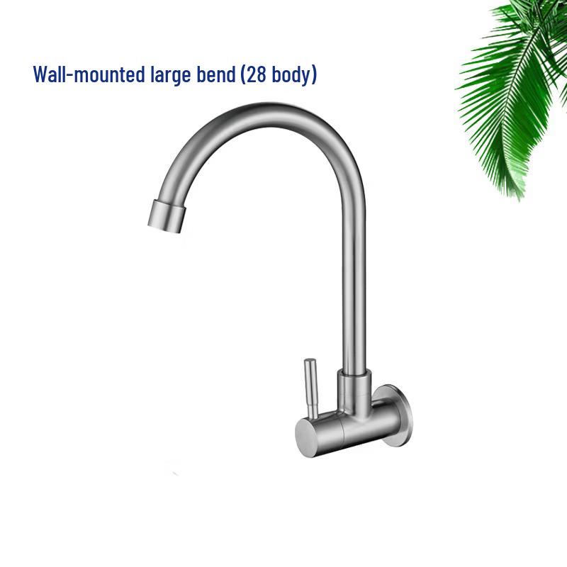 TLXT Stainless Steel Wall-Mounted Rotatable Kitchen Faucet