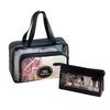 1PC/2Pcs Dry and Wet Separation Storage Bag Portable for Travel Makeup Toiletries Large Capacity Transparent Bag