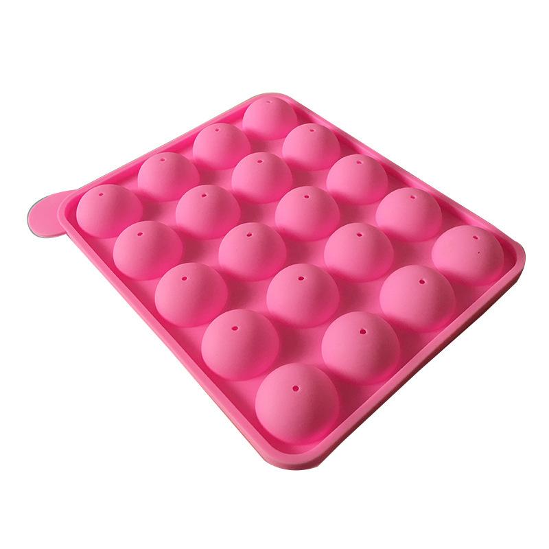 Silicone Lollipop Mold Cake 20 Hole Baking Candy Chocolate Bar Circular Mold Kitchen Accessories Decoration Tool for Baking
