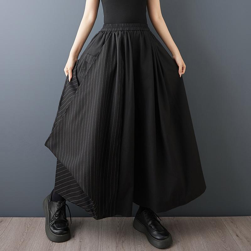 DIMANAF 2026 Summer Plus Size Women Long Pants Black Fashion Loose Trousers Big Size Casual Bottoms Pants Skirts
