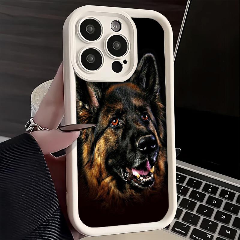 

Phone Case for iPhone 17 Air 16E 15 16 Pro Max German Shepherd Dog Cover 14 Plus 13 12 Mini Soft Shell Silicone Fundas iPhone 12Pro