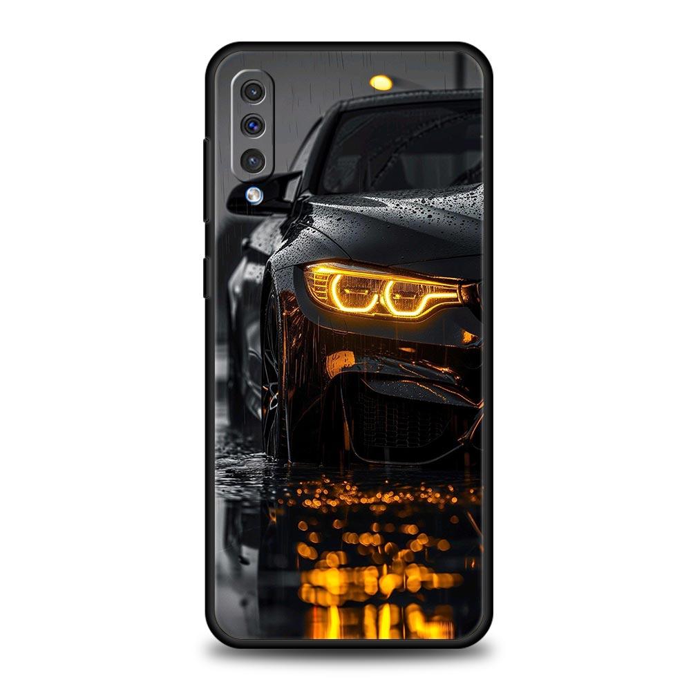Black White Car Phone Case For Samsung A56 A36 A26 A54 A52 A24 A14 A50 A72 A70 A40 A06 A12 A22 A34 A42 A32 A04s A16 5G Cover