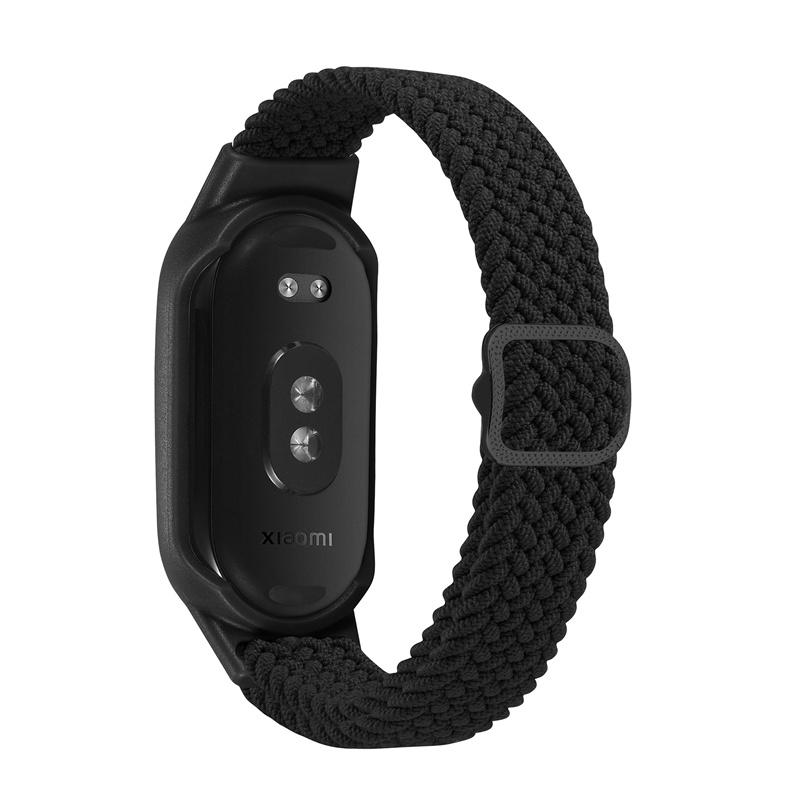 

Ремешок для часов Xiaomi Mi Band 9, плетеный эластичный нейлоновый спортивный ремешок для часов, мягкая рамка для запястья для браслета Miband 8 For xiaomi band 9/8