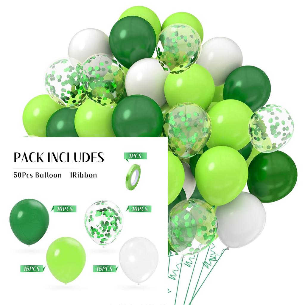 12inch 50pcs metal balloon set with confetti, suitable for weddings, birthdays, fashion parties, showers, graduation ceremonies