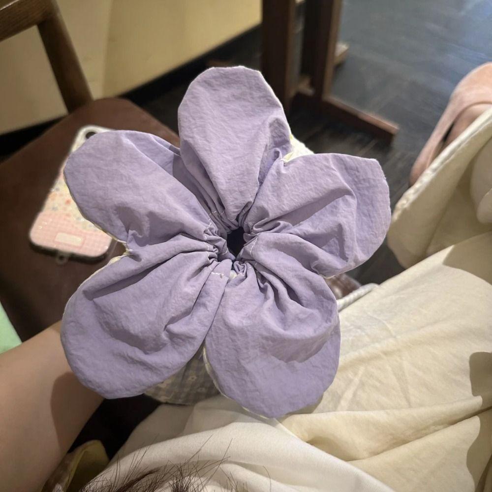 Plaid Flower Drawstring Bag Cute Ins Shoulder Bag Casual Small Crossbody Bag  Vacation