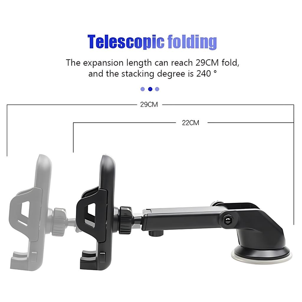 Car Phone Holder Car Dashboard Windshield Phone Holder Suction Cup Hands-Free Car Phone Holder IPhone Vent Clip Phone Holder