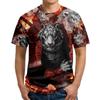 Men's Lion 3D Print T Shirts Y2K Hip Hop Streetwear Summer Casual T-shirt Animal Graphic Top Harajuku Tees Man Short Sleeve