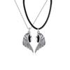 1pair Magnetic Couple Angels And Demons Necklace Gothic Punk Style For Men Jewelry Wedding Lovers Couples Valentine 'S Day Gift