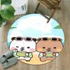 1pc Yier BuBu Bear3 Print Round Carpet Chair Round Carpet Suitable for Bedroom Living Room Home Decorative Carpet